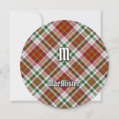 Clan MacAlister Dress Tartan Einladung (Vorderseite)