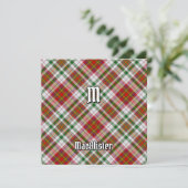 Clan MacAlister Dress Tartan Einladung (Stehend Vorderseite)
