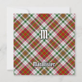 Clan MacAlister Dress Tartan Einladung (Vorderseite)