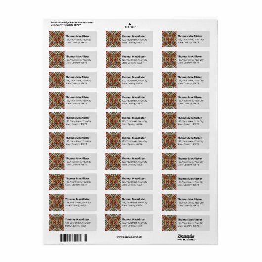 Clan MacAlister Dress Tartan Label (Vorne)