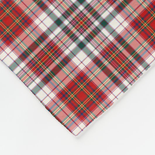 Clan MacAlister Dress Tartan Red Scottish Kariert Fleecedecke (Ecke)