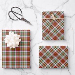 Clan MacAlister Dress Tartan Wrapping Paper Sheets Geschenkpapier Set