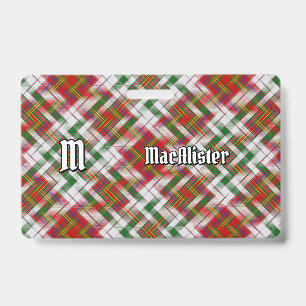 Clan MacAlister Kleid Tartan Abzeichen Ausweis