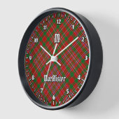 Clan MacAlister Tartan Large Clock Uhr (Winkel)