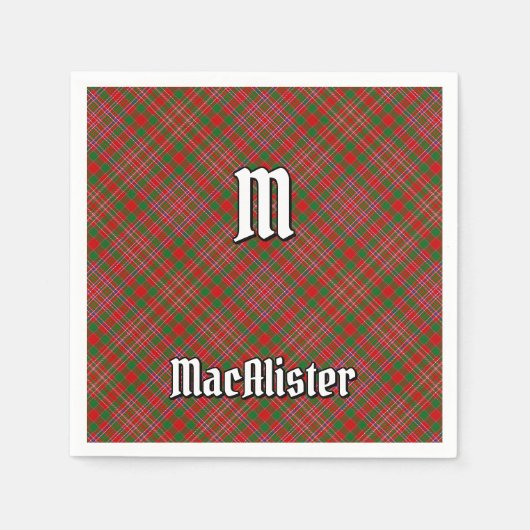 Clan MacAlister Tartan Napkins Serviette (Vorderseite)