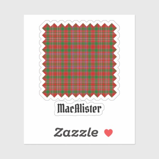 Clan MacAlister Tartan Sticker (Blatt)