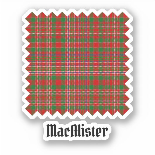 Clan MacAlister Tartan Sticker (Vorderseite)