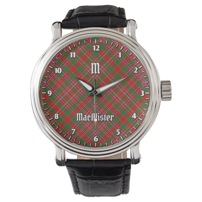 Clan MacAlister Tartan Watch Armbanduhr (Vorderseite)