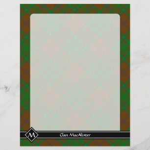 Clan MacAlister von Glenbarr Jagd Tartan Flyer