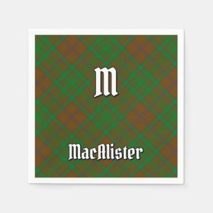 Clan MacAlister von Glenbarr Jagd Tartan Serviette