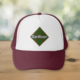 Clan MacAlister von Glenbarr Jagd Tartan Truckerkappe