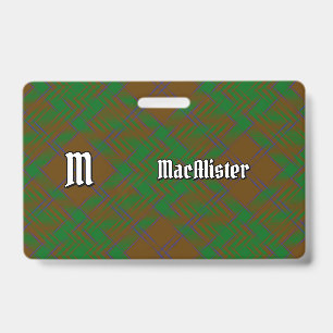 Clan MacAlister von Glenbarr Jagdtartan Ausweis