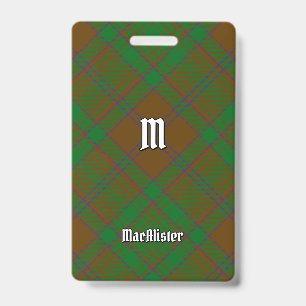 Clan MacAlister von Glenbarr Jagdtartan Ausweis
