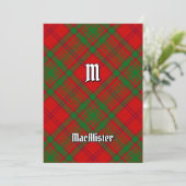 Clan MacAlister von Glenbarr Tartan Einladung (Stehend Vorderseite)