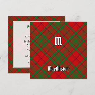 Clan MacAlister von Glenbarr Tartan Einladung