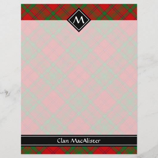 Clan MacAlister von Glenbarr Tartan Flyer (Hinten)