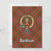 Clan MacAlister Wappen Einladung (Rückseite)