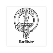 Clan MacAlister Wappen Selbstfarbige Briefmarke Permastempel (Design)
