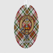 Clan MacAlister Wappen über Dress Tartan Ornament (Vorderseite)