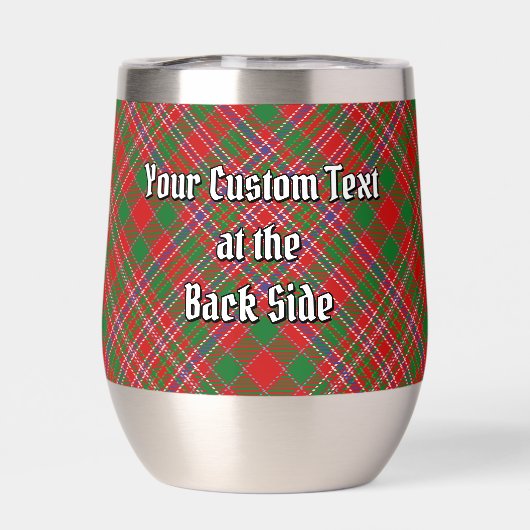 Clan MacAlister Wappen über Tartan (Rückseite)