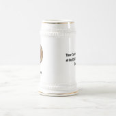 Clan MacAlister Wappen über Tartan Beer Stein Bierglas (Mittel)