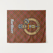 Clan MacAlister Wappen über Tartan Wandteppich (Vorderseite (Horizontal))