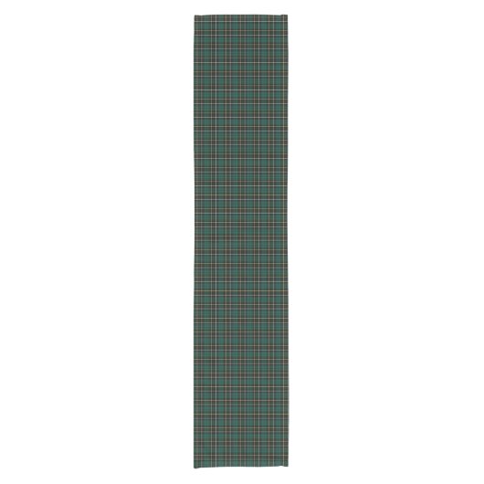 Clan MacAlpine Dark Green and Black Tartan Kurzer Tischläufer (Vorderseite)