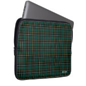 Clan MacAlpine Tartan Dark Green Kariert Mit Monog Laptopschutzhülle (Vorne Rechts)