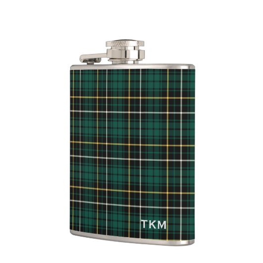 Clan MacAlpine Tartan Monogram Flachmann (Links)
