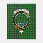 Clan MacArthur Alte Jagd Tartan Kariert Fleecedecke (Vorderseite)