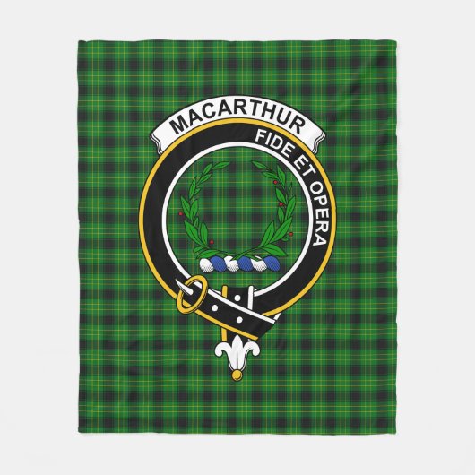 Clan MacArthur Alte Jagd Tartan Kariert Fleecedecke (Vorderseite)