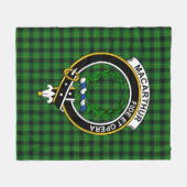 Clan MacArthur Alte Jagd Tartan Kariert Fleecedecke (Vorderseite (Horizontal))