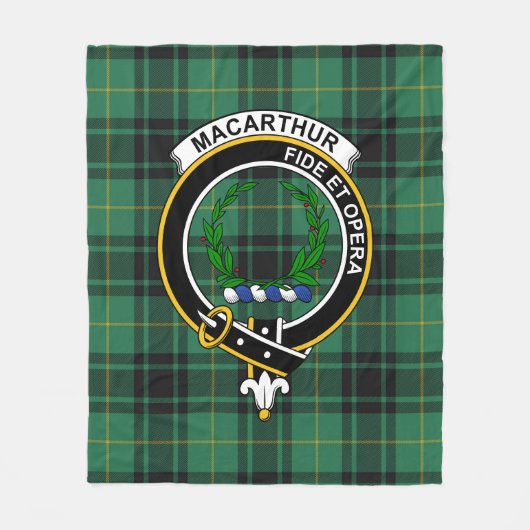 Clan MacArthur Ancient Tartan Kariert Fleecedecke (Vorderseite)
