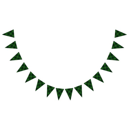 Clan MacArthur Arthur grüner u. schwarzer Tartan Wimpelkette (Alle)