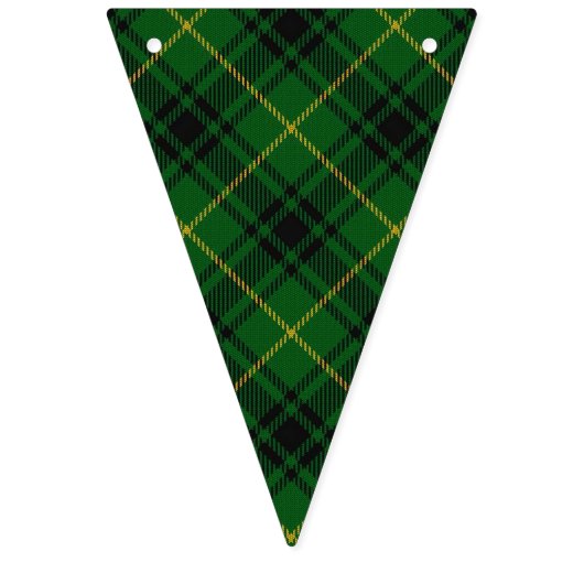 Clan MacArthur Arthur grüner u. schwarzer Tartan Wimpelkette (Zweite Fahne)