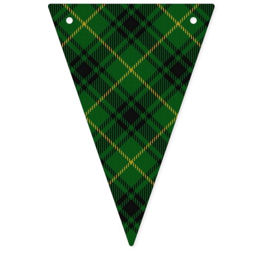 Clan MacArthur Arthur grüner u. schwarzer Tartan Wimpelkette (Erste Fahne)