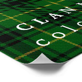 Clan MacArthur Colors of Scotland Tartan Poster (Ecke)