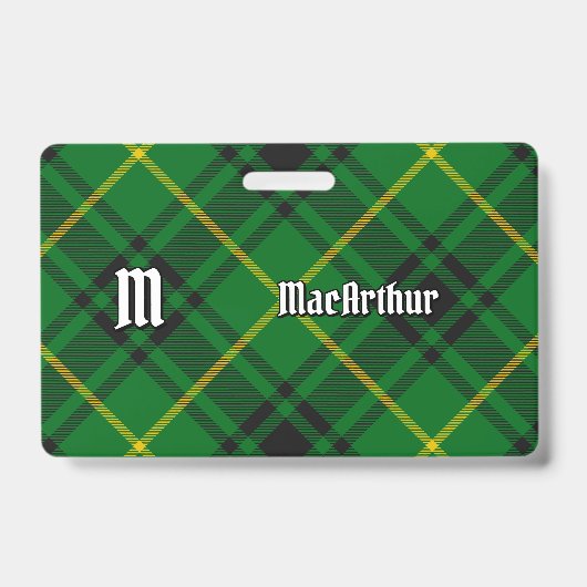 Clan MacArthur Tartan Ausweis (Front)