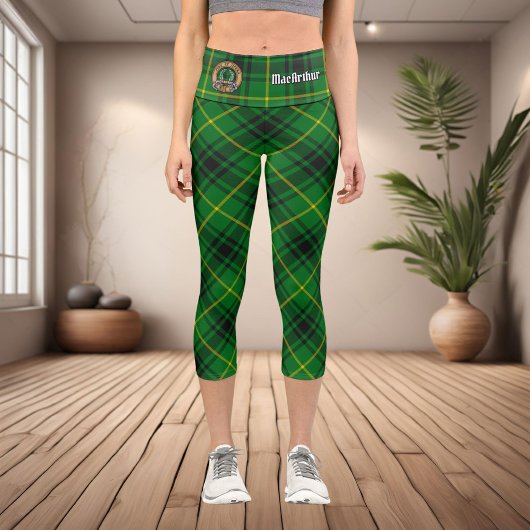 Clan MacArthur Tartan Capri Leggings