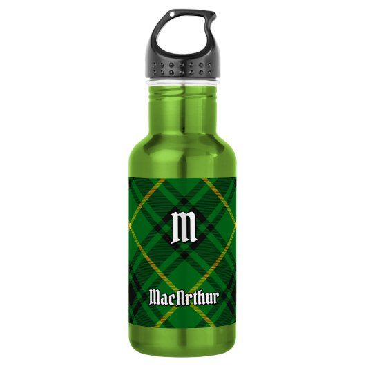 Clan MacArthur Tartan Edelstahlflasche (Vorderseite)