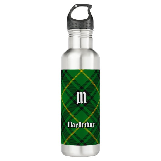 Clan MacArthur Tartan Edelstahlflasche (Vorderseite)