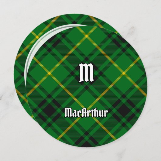 Clan MacArthur Tartan Einladung (Vorne/Hinten)