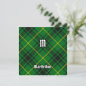 Clan MacArthur Tartan Einladung (Stehend Vorderseite)