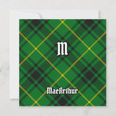 Clan MacArthur Tartan Einladung (Vorderseite)