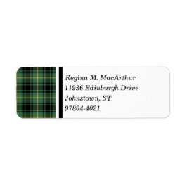 Clan MacArthur Tartan Green Kariert