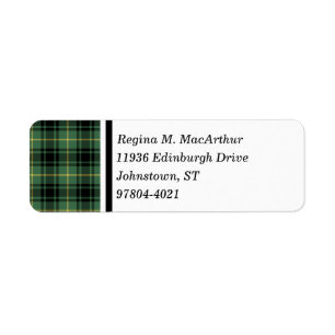 Clan MacArthur Tartan Green Kariert