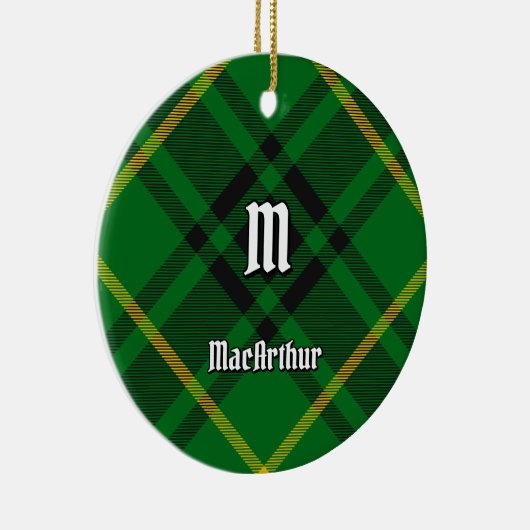 Clan MacArthur Tartan Keramik Ornament (Rechts)
