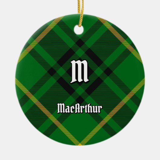 Clan MacArthur Tartan Keramik Ornament (Vorne)