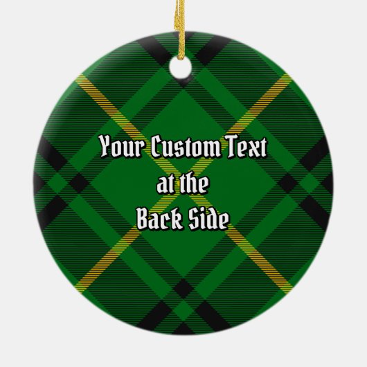 Clan MacArthur Tartan Keramik Ornament (Hinten)