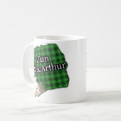 Clan MacArthur Tartan Paint Brush Cup Tasse (Vorderseite Links)
